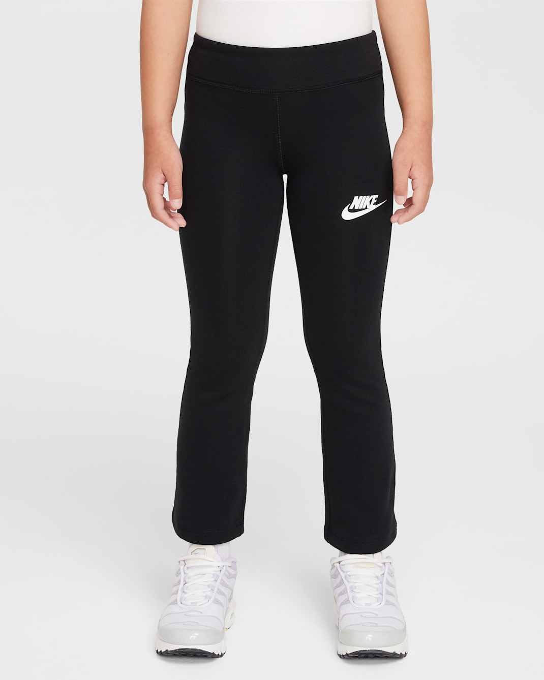 Nike Dri-FIT-Leggings mit ausgestelltem Bein (jüngere Kinder) - Schwarz