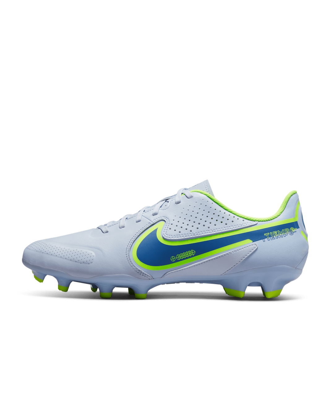 Nike Tiempo Legend 9 Academy MG Multi-Ground Football Boot - Football Grey/Light Marine/Volt/Dark Marina Blue