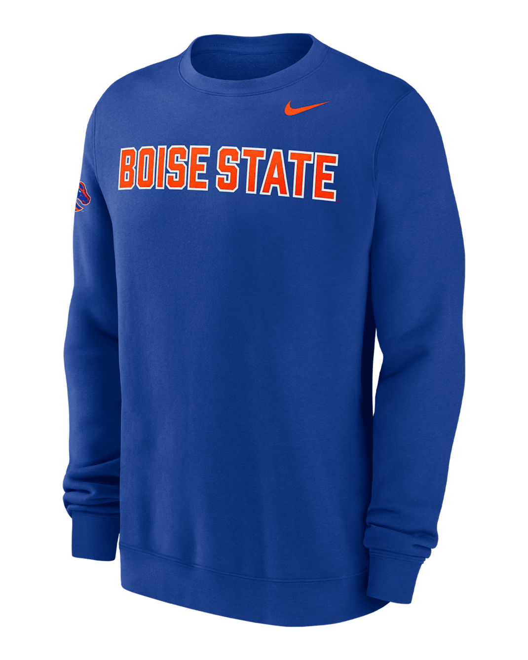 Boise State Club Fleece Men's Nike College Crew-Neck Sweatshirt - Game Royal