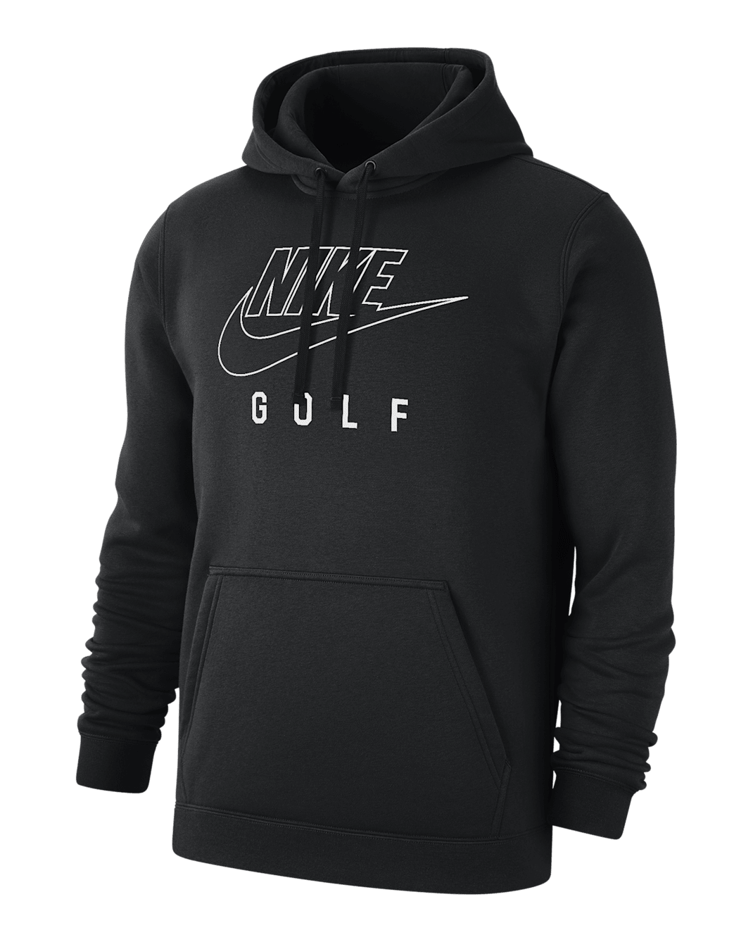 Sudadera con gorro sin cierre de golf para hombre Nike Swoosh Club Fleece - Negro