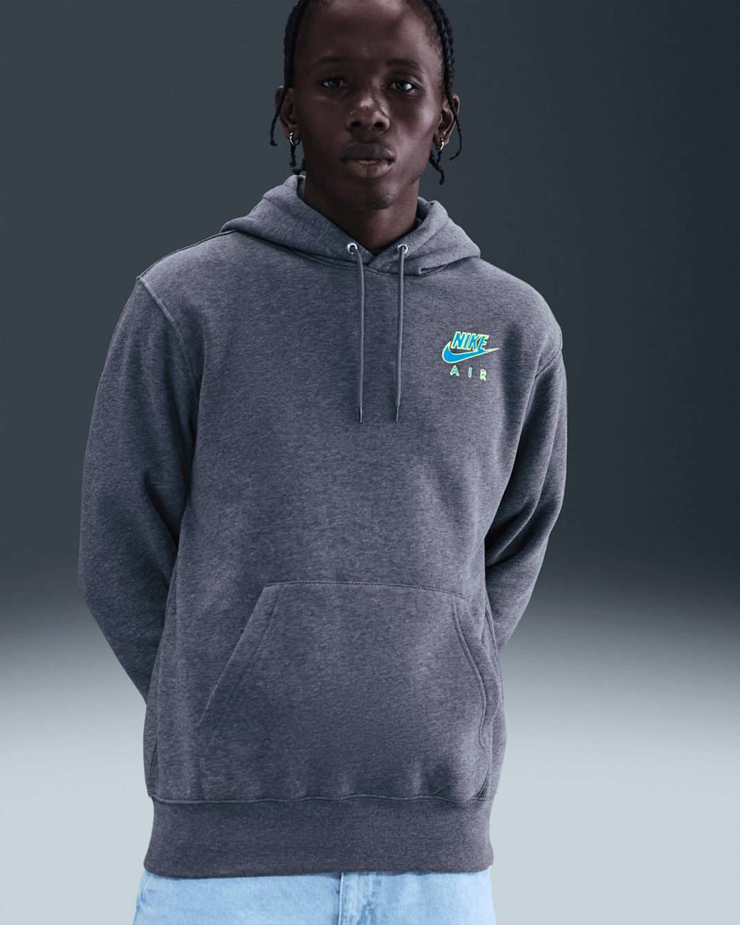 Nike Sportswear Club Pullover Fleece Hoodie - Charcoal Heather