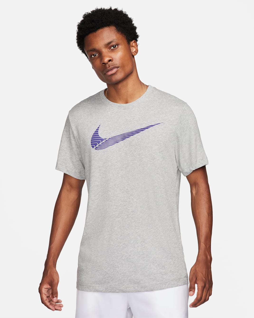 Playera de fitness para hombre Nike Dri-FIT - Gris oscuro jaspeado