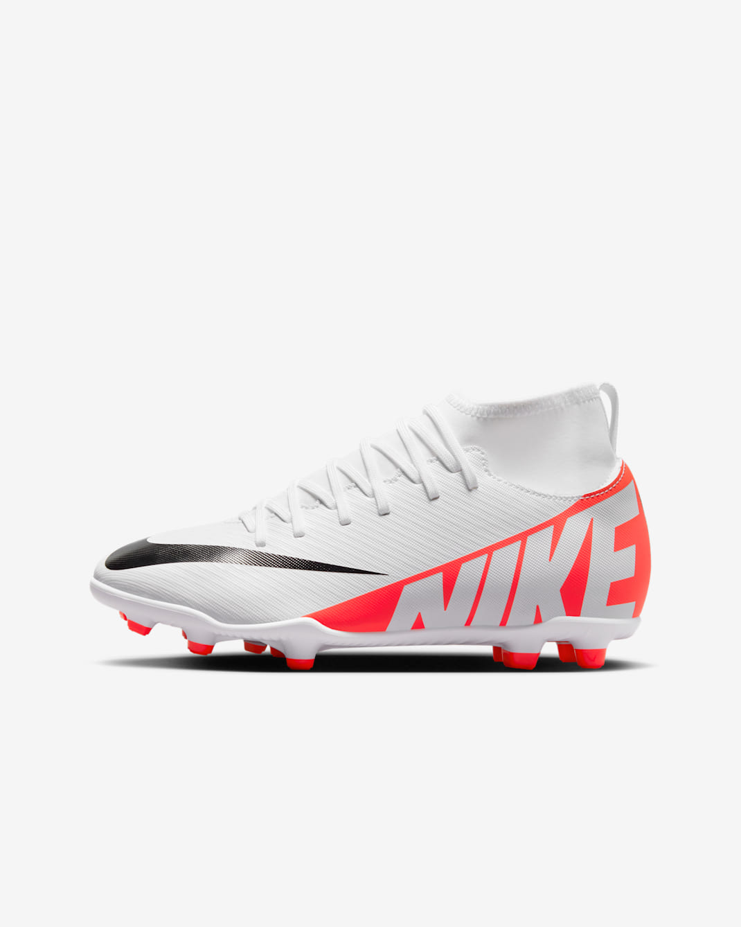 Nike Jr. Mercurial Superfly 9 Club Younger/Older Kids' Multi-Ground High-Top Football Boot - Bright Crimson/Black/White