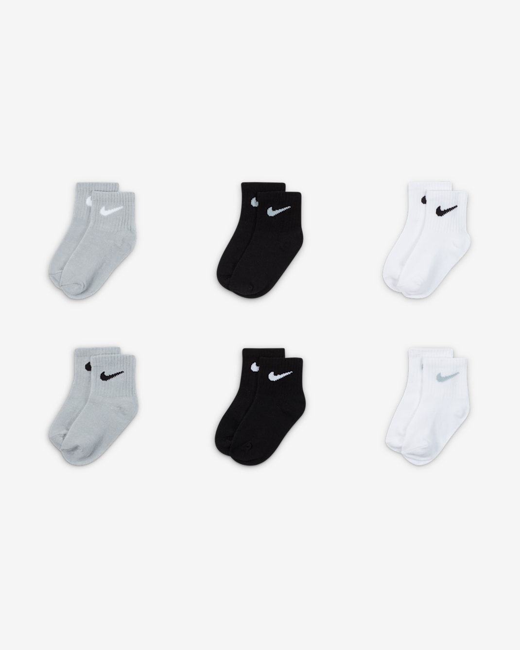 Nike Baby Socks (6 Pairs) - Black