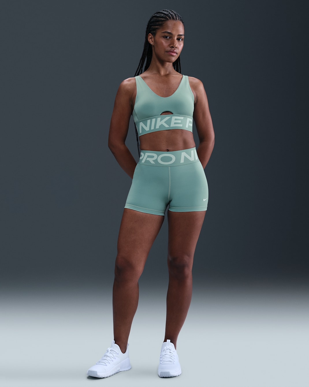 Nike Pro Sculpt Women's High-Waisted 3" Biker Shorts - Cannon/White