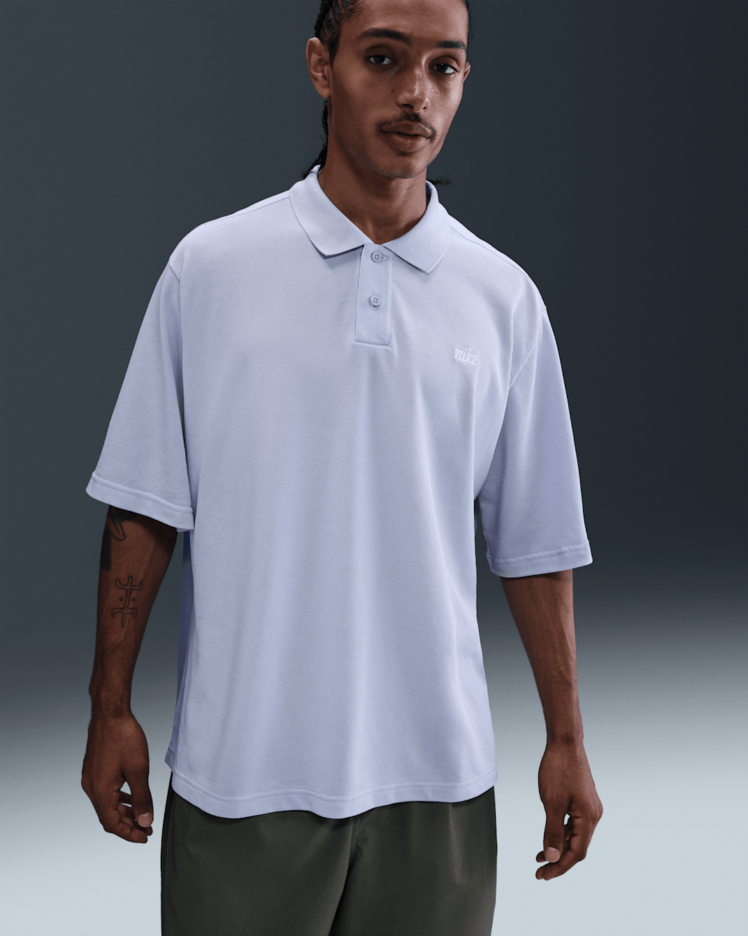 Pánská polokošile Nike Sportswear Club - Ghost/Ghost/Bílá