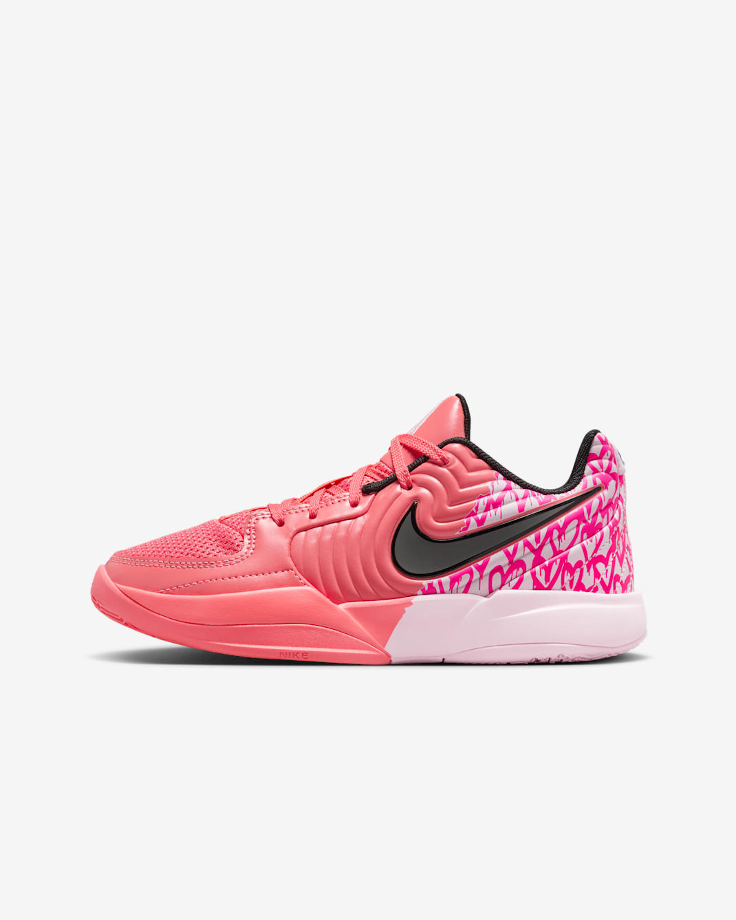 Ja 2 "Heart Eyes" Big Kids' Basketball Shoes - Magic Ember/Pink Foam/Deep Night/Iron Grey