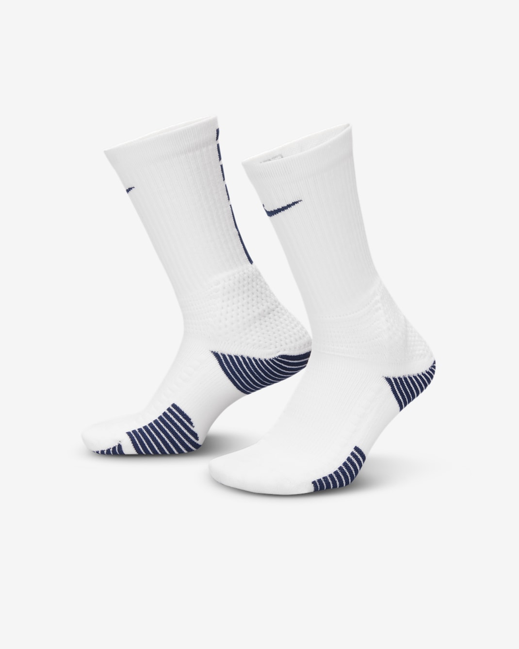 Nike Elite 2.0 Cushioned Crew Socks (1 Pair) - White/College Navy/College Navy