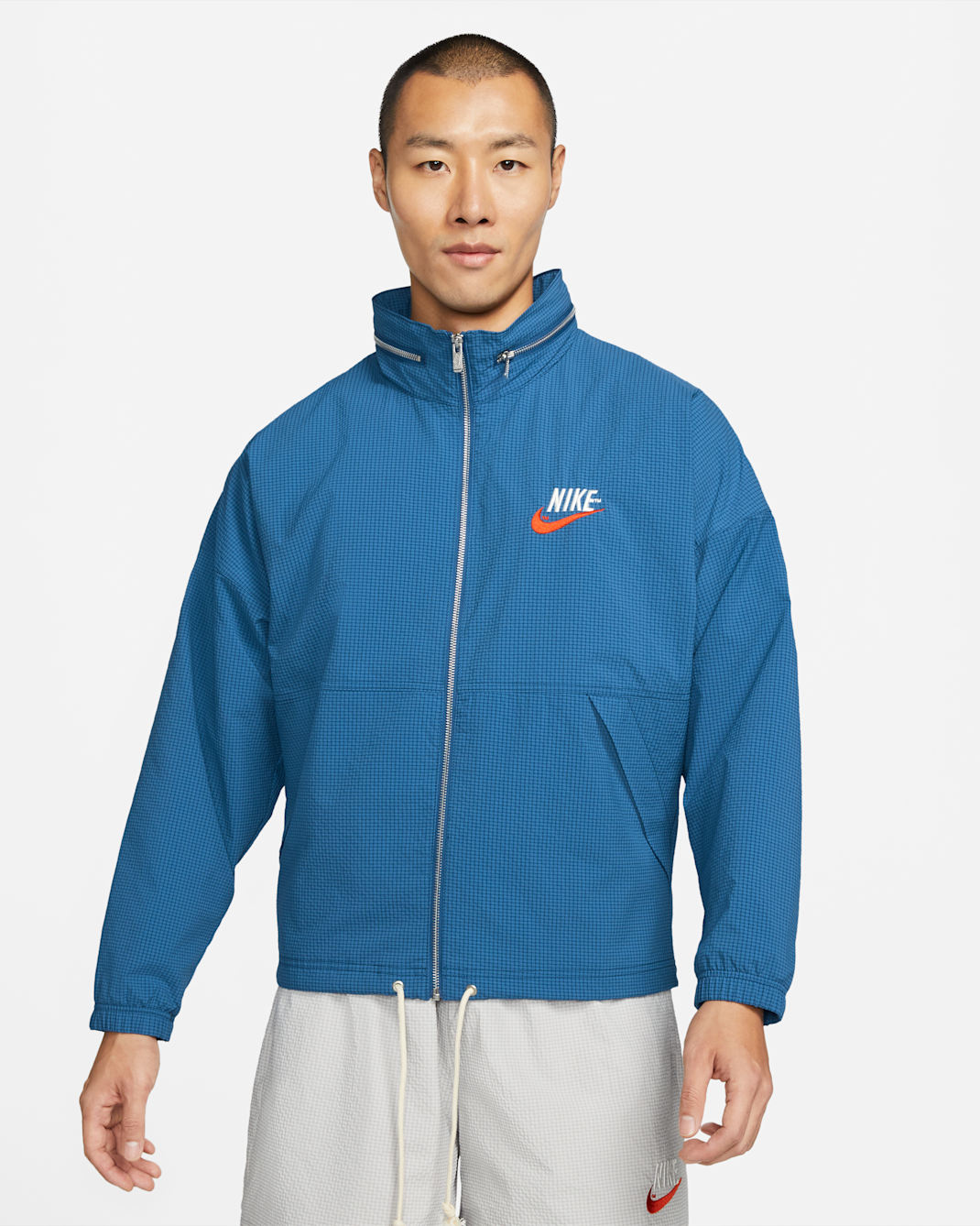Nike Sportswear Men's Lined Woven Jacket - Dark Marina Blue