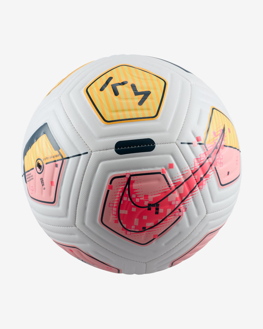 킬리안 음바페 아카데미 나이키 축구공 - 화이트/라이트 레이저 오렌지/하이퍼 핑크