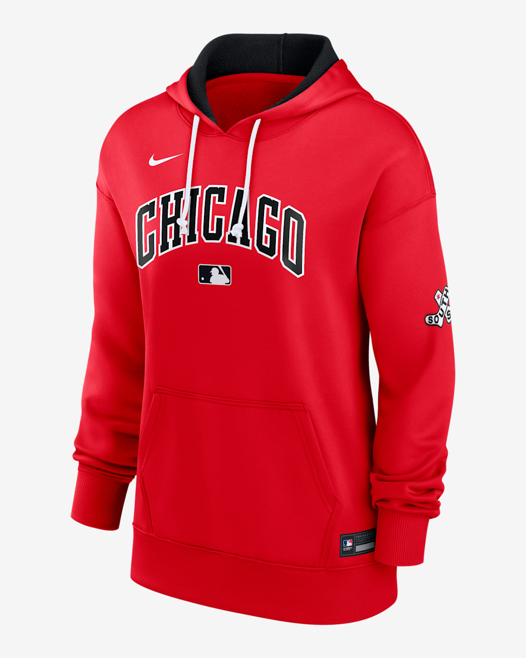 Chicago White Sox Authentic Collection City Connect Women's Nike Therma MLB Pullover Hoodie - Red