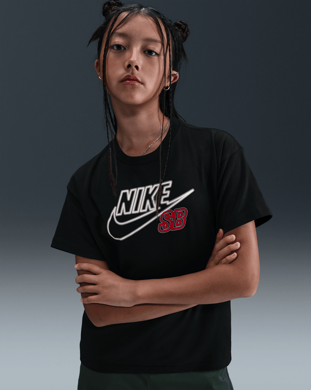 Nike Sportswear Max90 Skate T-skjorte til store barn - Svart