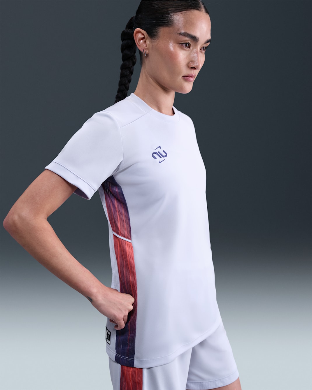 Nike United Academy Women's Dri-FIT Football Short-Sleeve Top - Oxygen Purple/Dark Concord