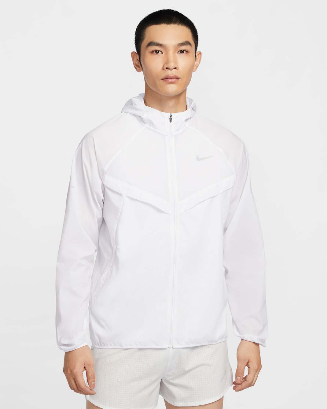 Nike Stride Men's Repel UV Running Jacket - White/White
