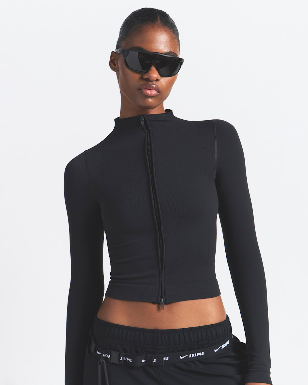 NikeSKIMS Vintage Seamless Women's Full-Zip Jacket - NSKM OBSIDIAN/NSKM OBSIDIAN