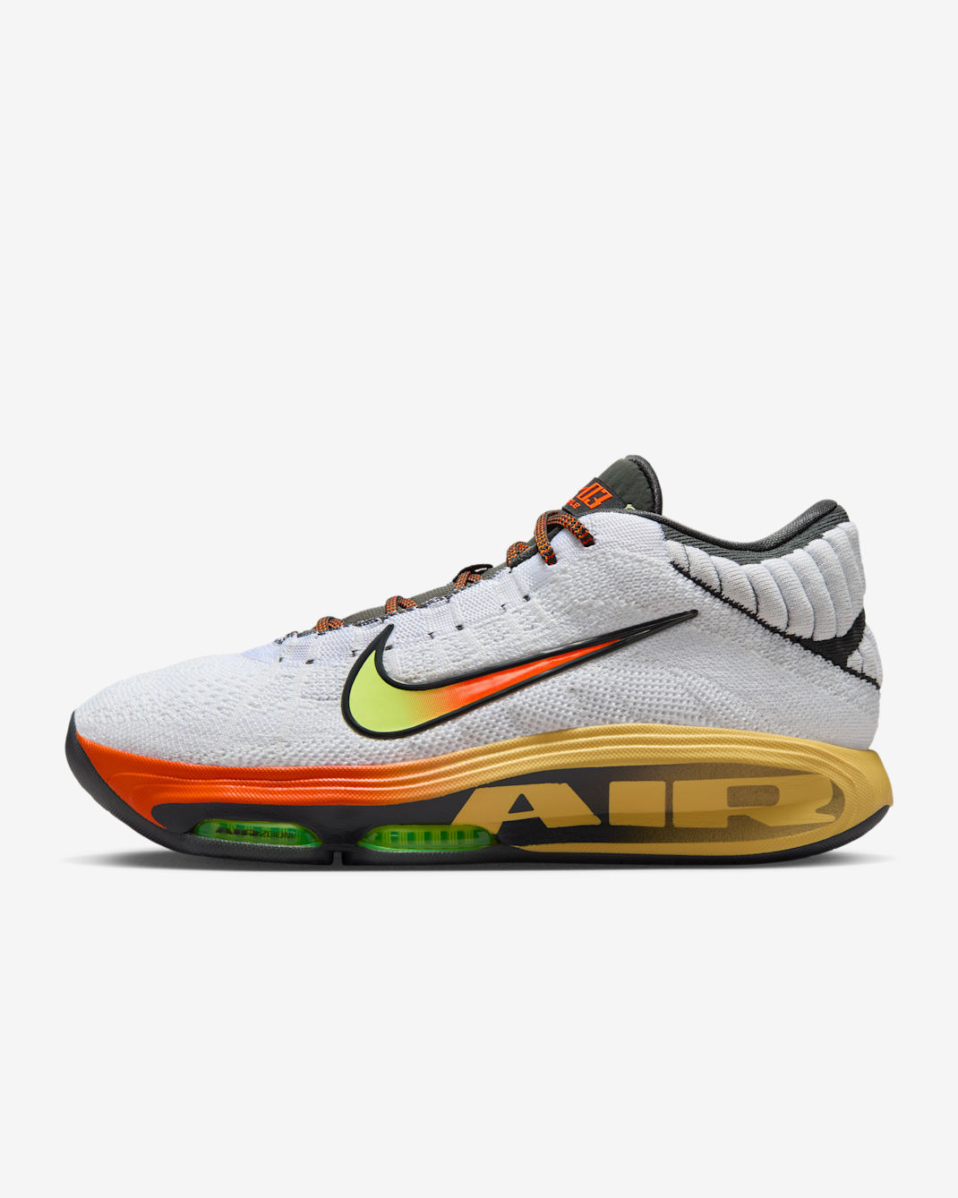 Nike G.T. Hustle 3 Basketball Shoes - White/Safety Orange/Volt