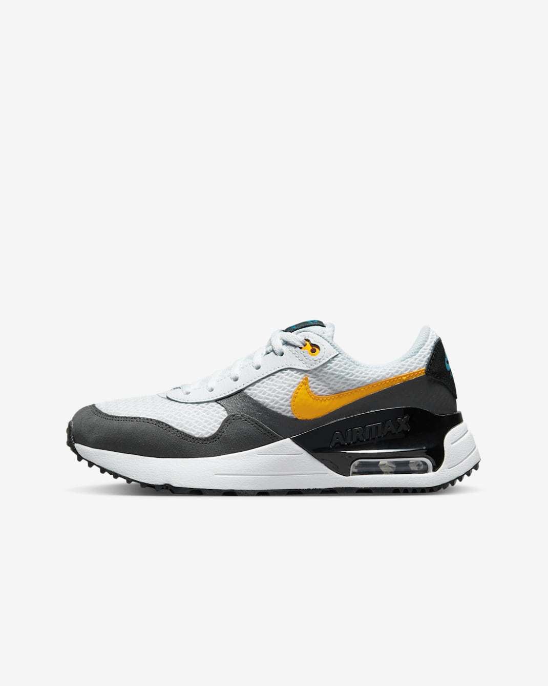 Nike Air Max SYSTM Older Kids' Shoes - White/Iron Grey/Blue Lightning/Laser Orange