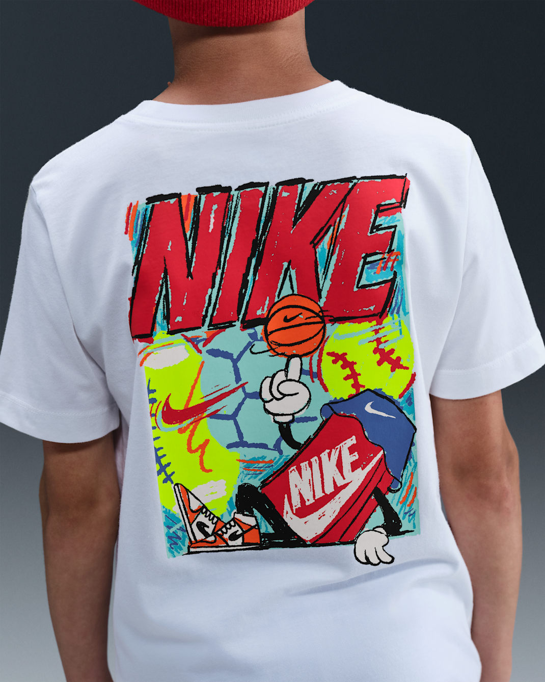 Playera para niños talla grande Nike Sportswear - Blanco