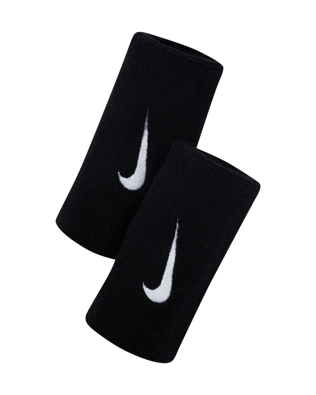 나이키 스우시 더블 와이드 리스트밴드 - 블랙/화이트