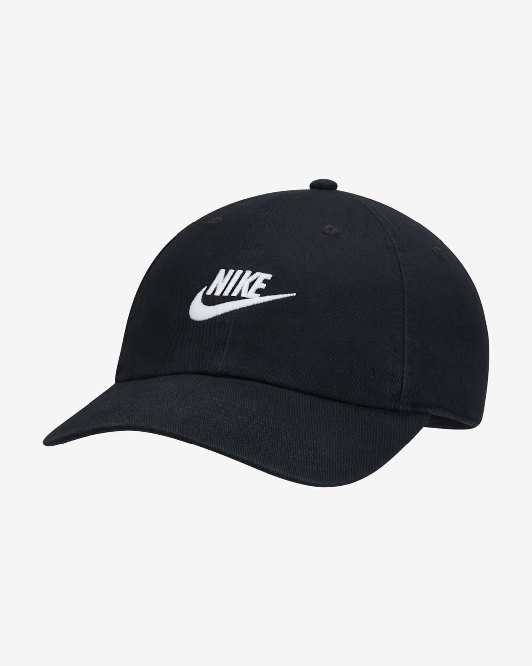 Nike Sportswear Heritage86 Futura Washed Hat - Black/Black/White
