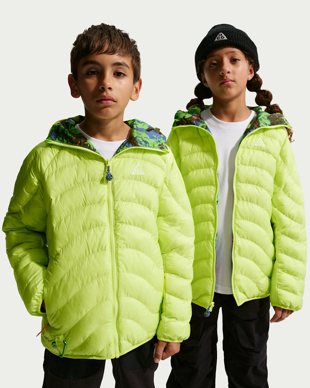 Nike ACG "Lava Flow" Big Kids' Therma-FIT ADV Jacket - Light Lemon Twist/Summit White