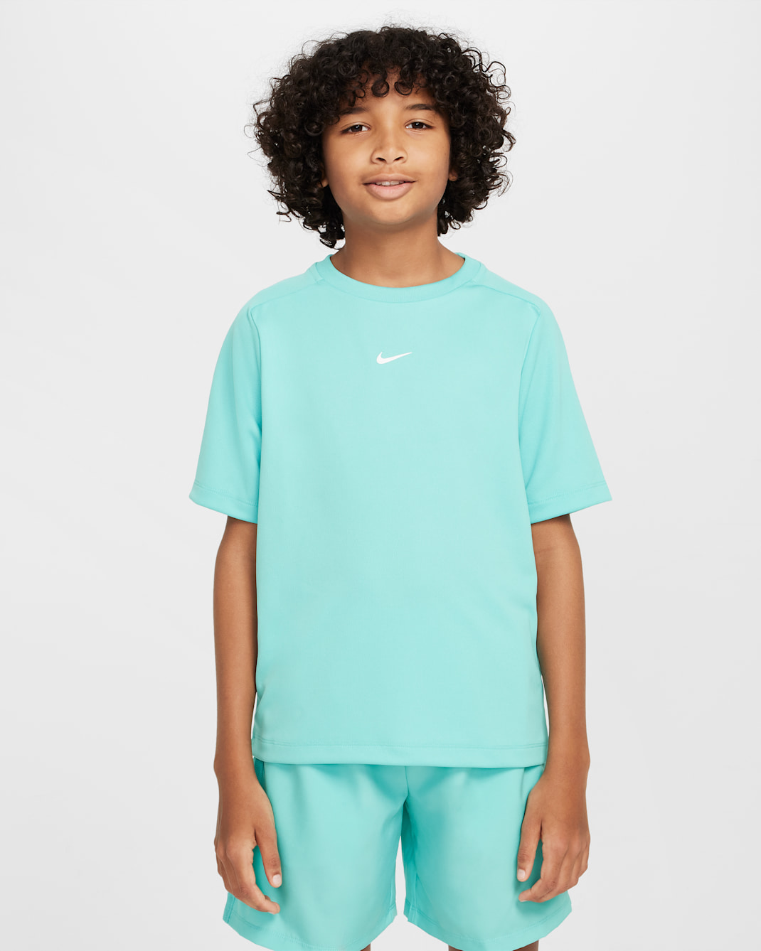 Nike Multi Older Kids' (Boys') Dri-FIT Training Top - Green Frost/White