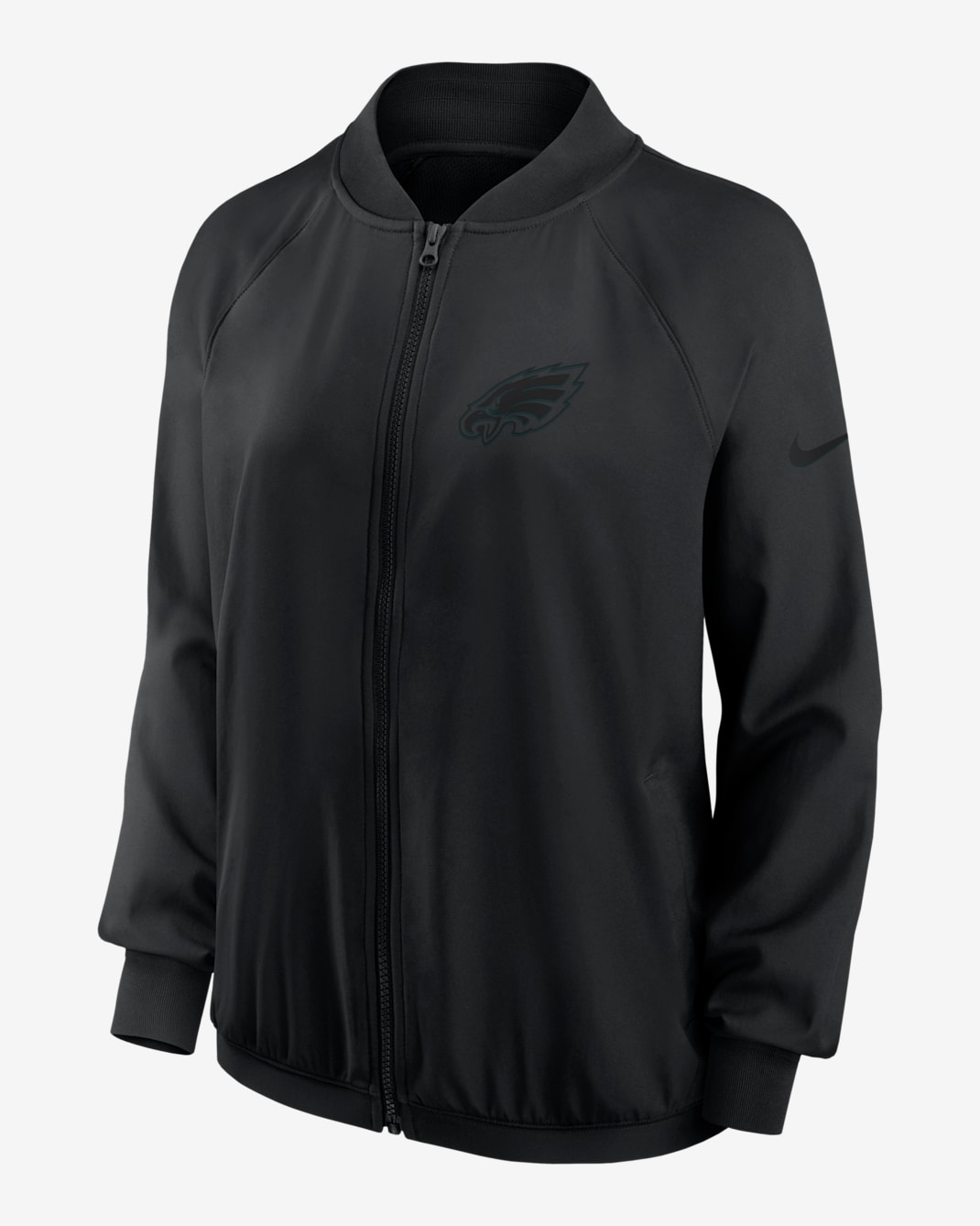 Chamarra de cierre completo Nike Dri-FIT de la NFL para mujer Philadelphia Eagles - Negro
