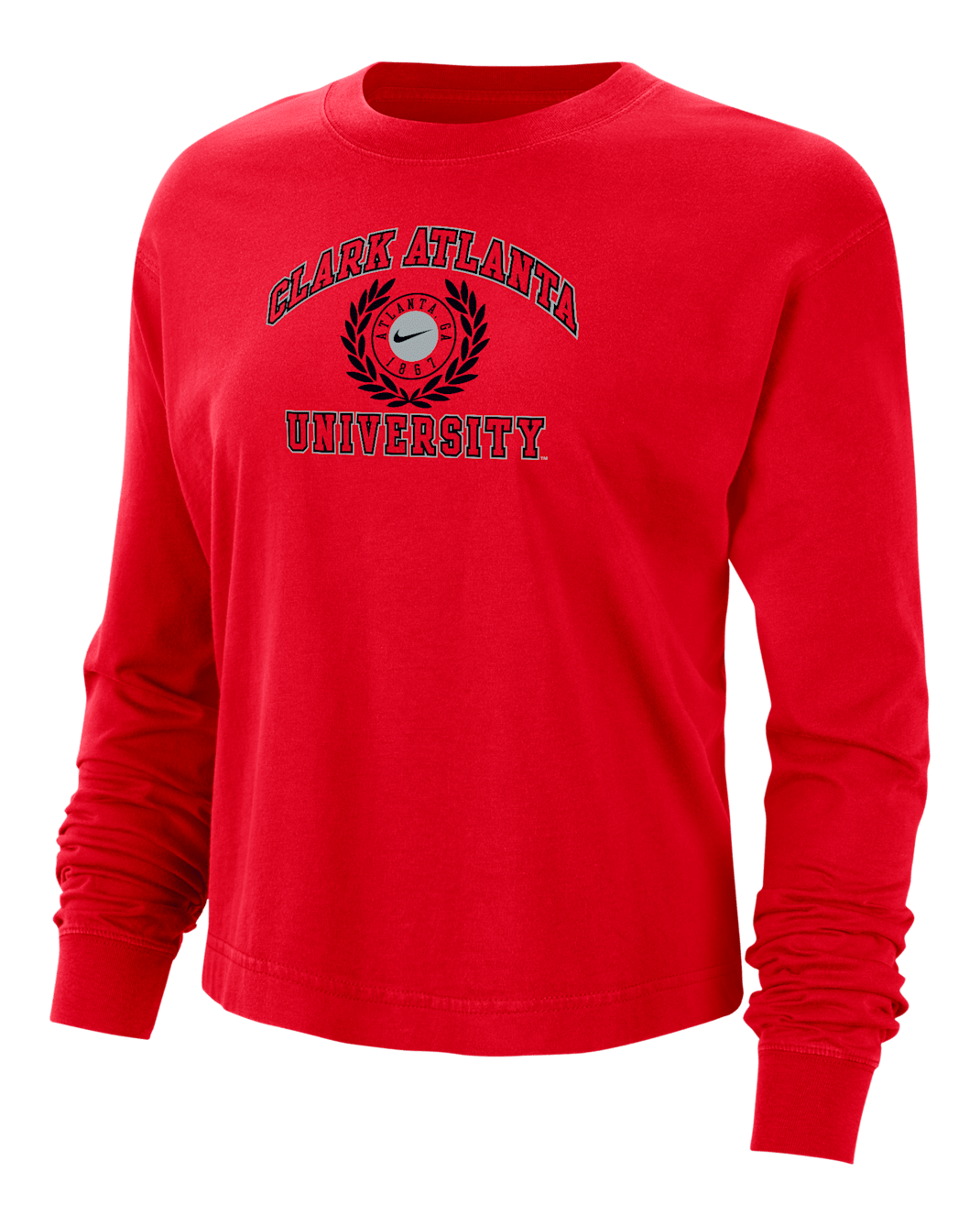 Clark Atlanta Women's Nike College Boxy Long-Sleeve T-Shirt - University Red