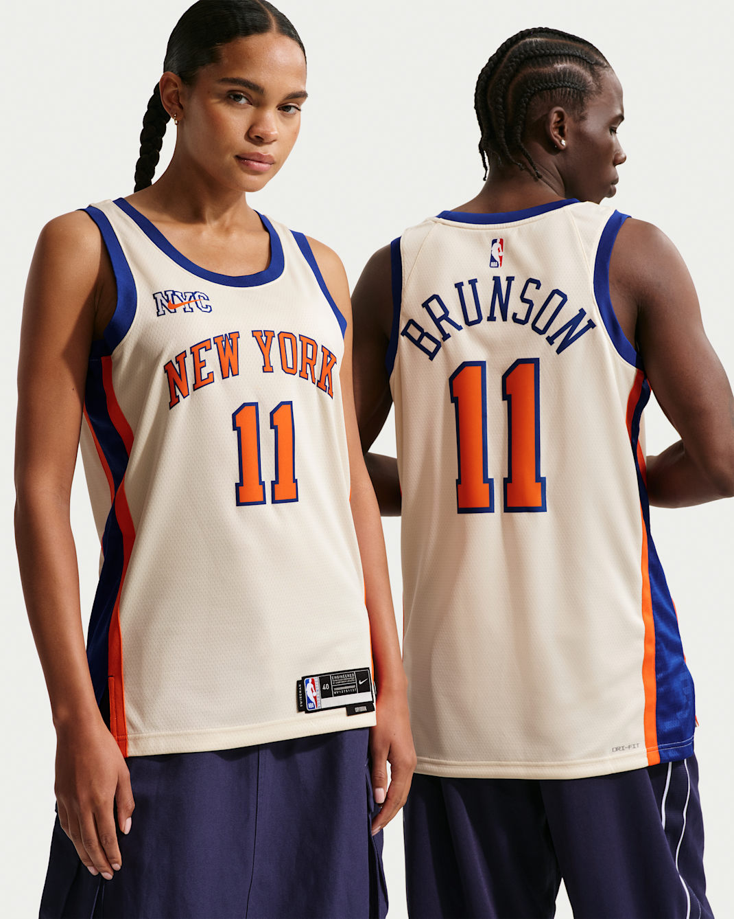 Jalen Brunson New York Knicks City Edition Men's Nike NBA Swingman Jersey - Natural