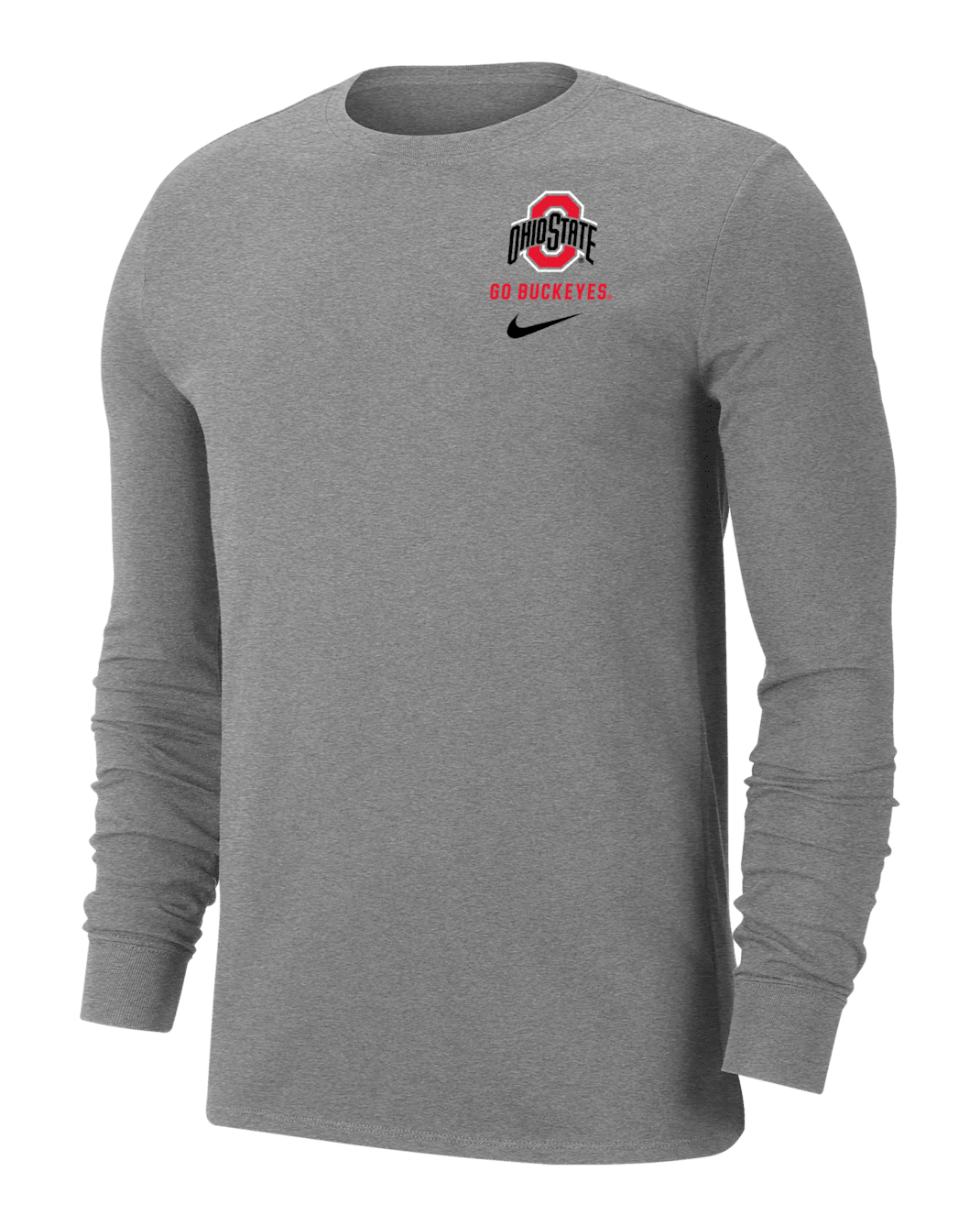 Nike College Dri-FIT (Ohio State) Men's Long-Sleeve T-Shirt - Dark Grey Heather