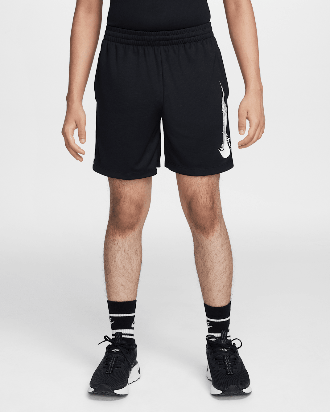 Short Dri-FIT Nike Multi pour ado (garçon) - Noir/Blanc/Blanc
