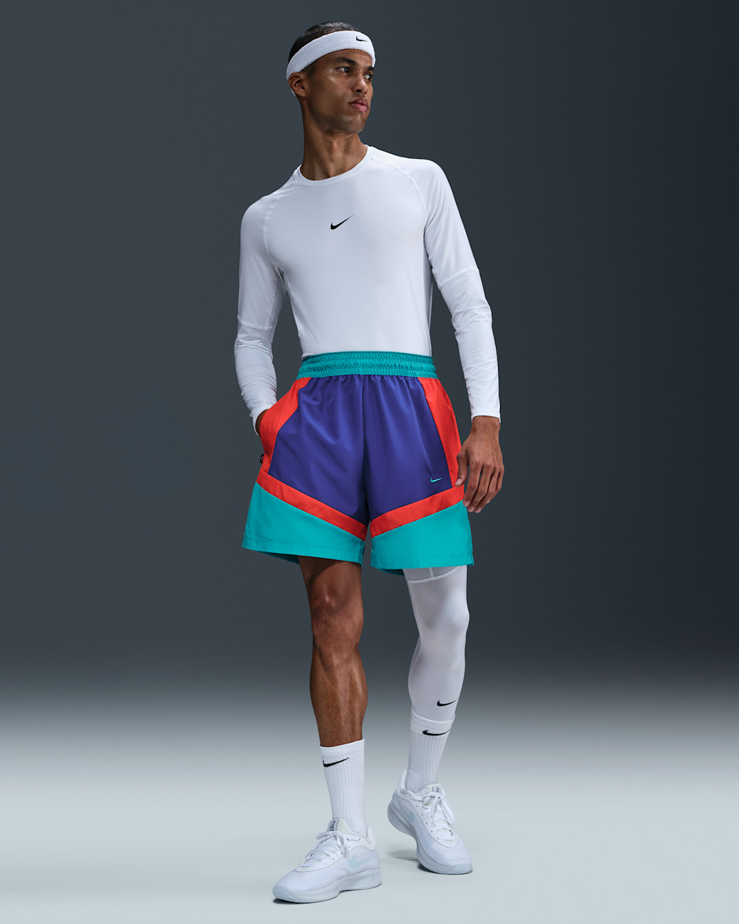 Nike Icon Men's 6" Woven Basketball Shorts - Deep Night/Picante Red/Dusty Cactus/Dusty Cactus