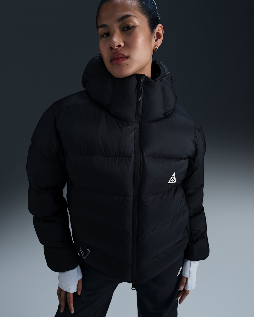 Nike ACG "Lunar Lake" PrimaLoft® Women's Therma-FIT ADV Loose Hooded Jacket - Black/Black/Black/Summit White
