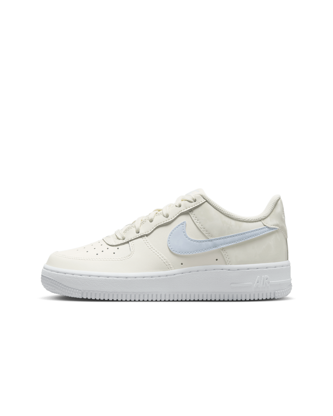 Nike Air Force 1 Older Kids' Shoes - Pale Ivory/Sea Glass/White/Football Grey