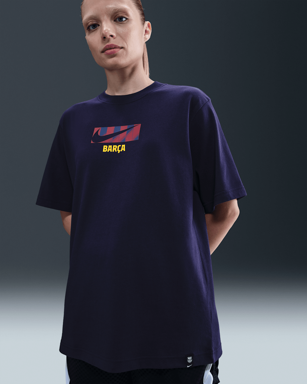 F.C. Barcelona Supporter Women's Nike Football T-Shirt - Imperial Purple