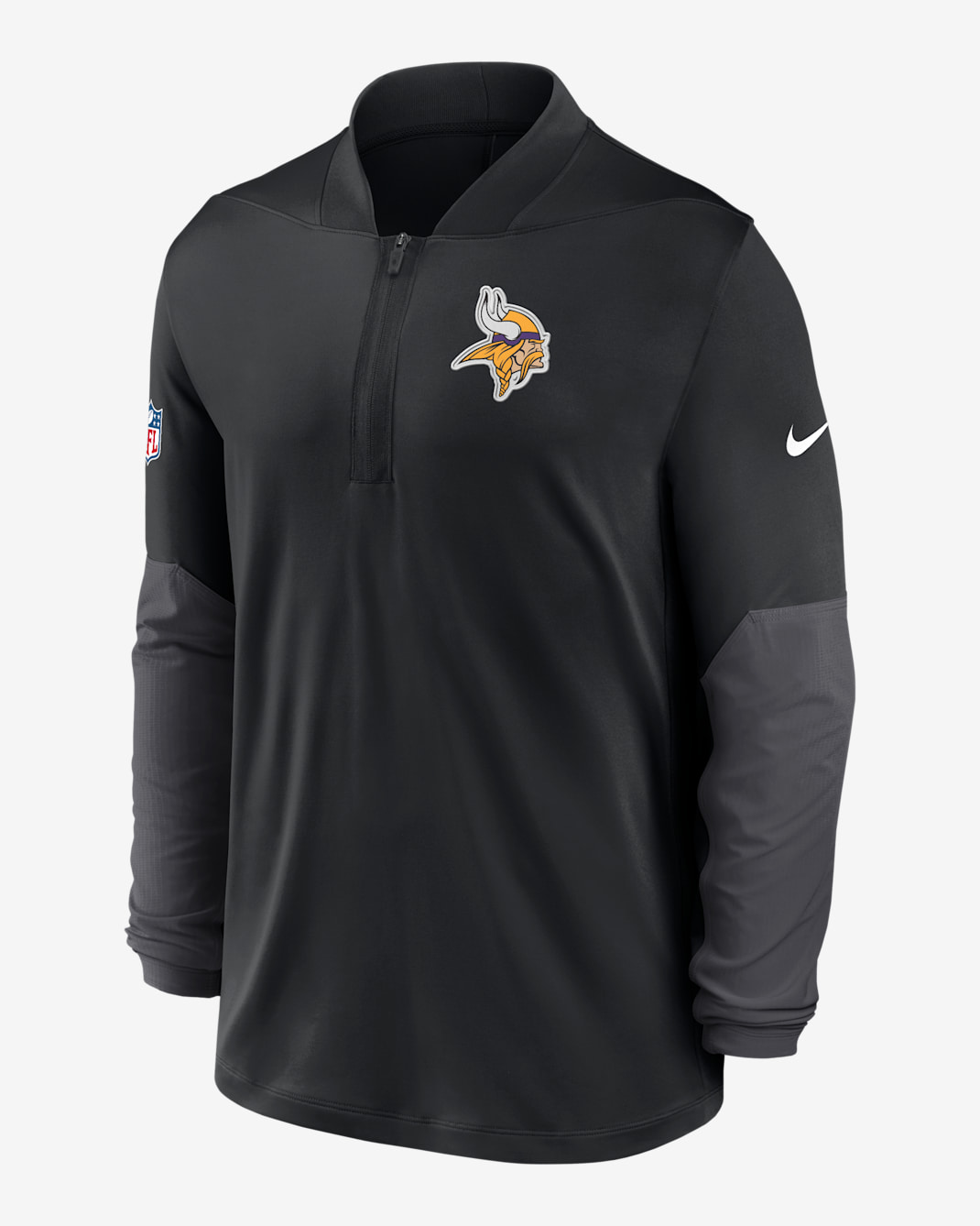 Minnesota Vikings Feel The Pressure Men's Nike Dri-FIT NFL 1/2-Zip Top - Black