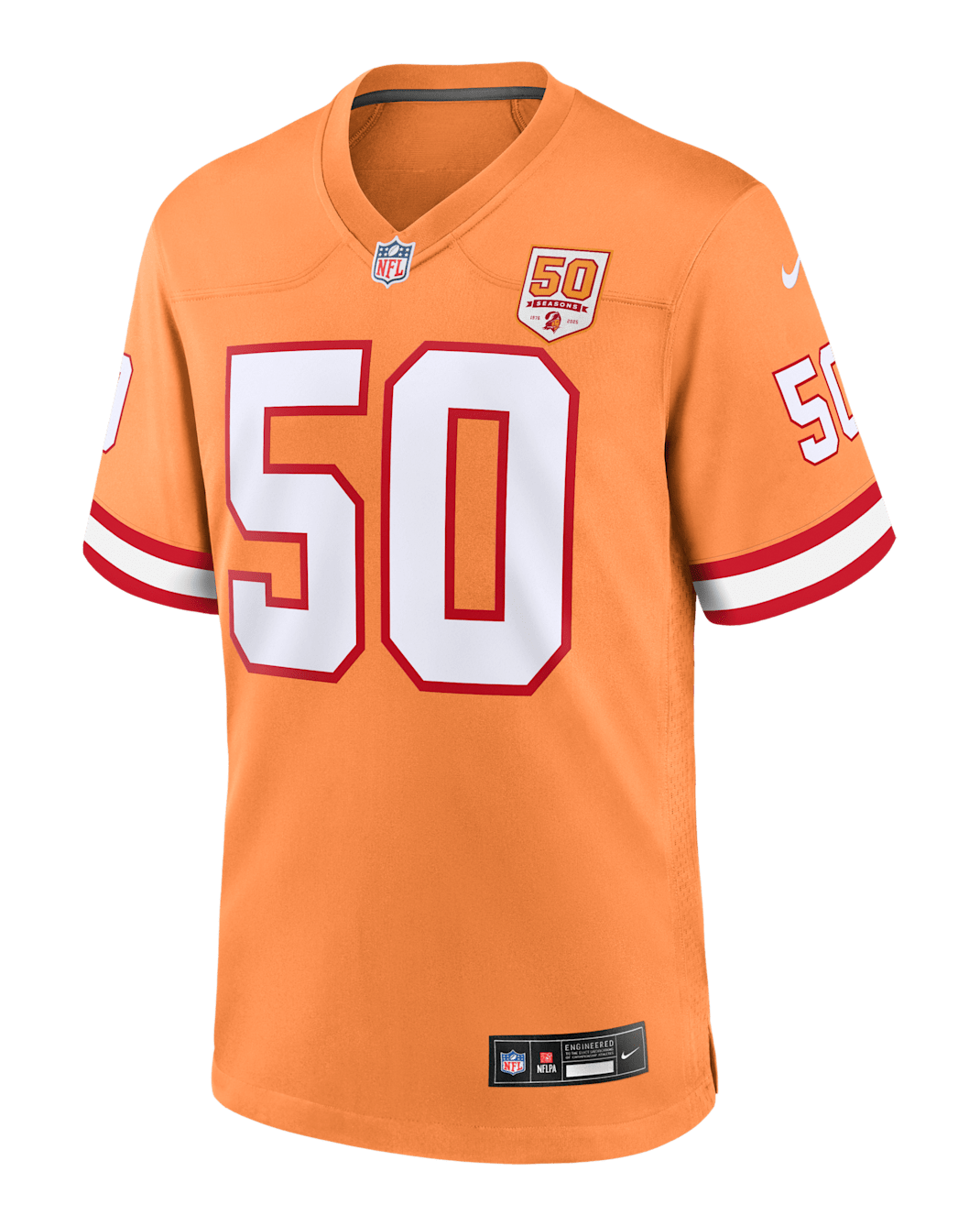 Vita Vea Tampa Bay Buccaneers 50th Anniversary Men's Nike NFL Game Jersey - Orange