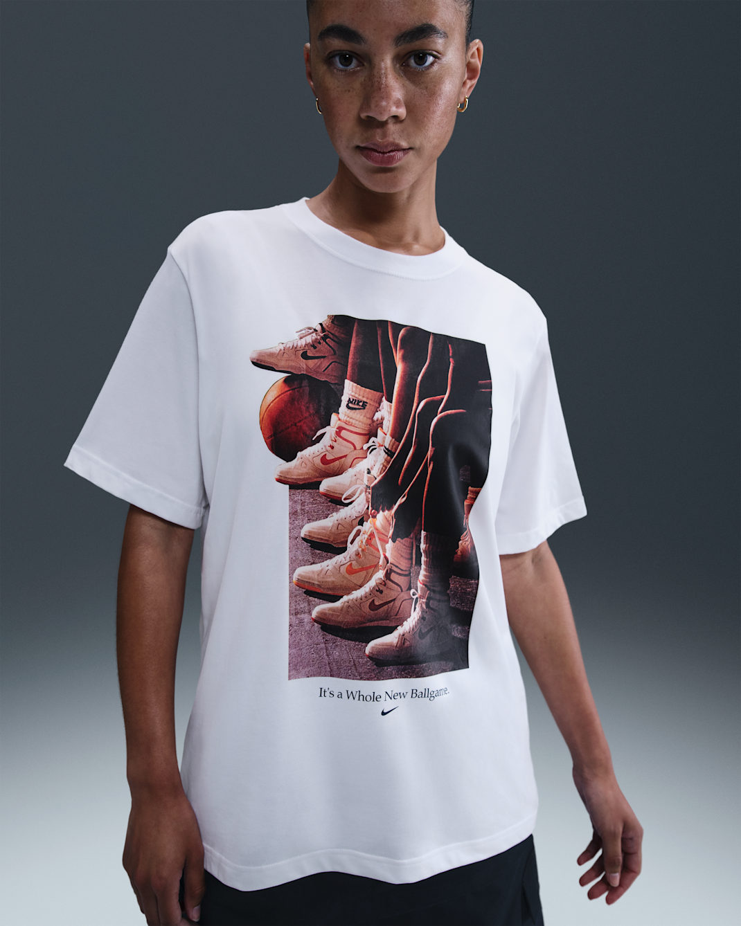 Nike Women's Dri-FIT Graphic Basketball T-Shirt - White