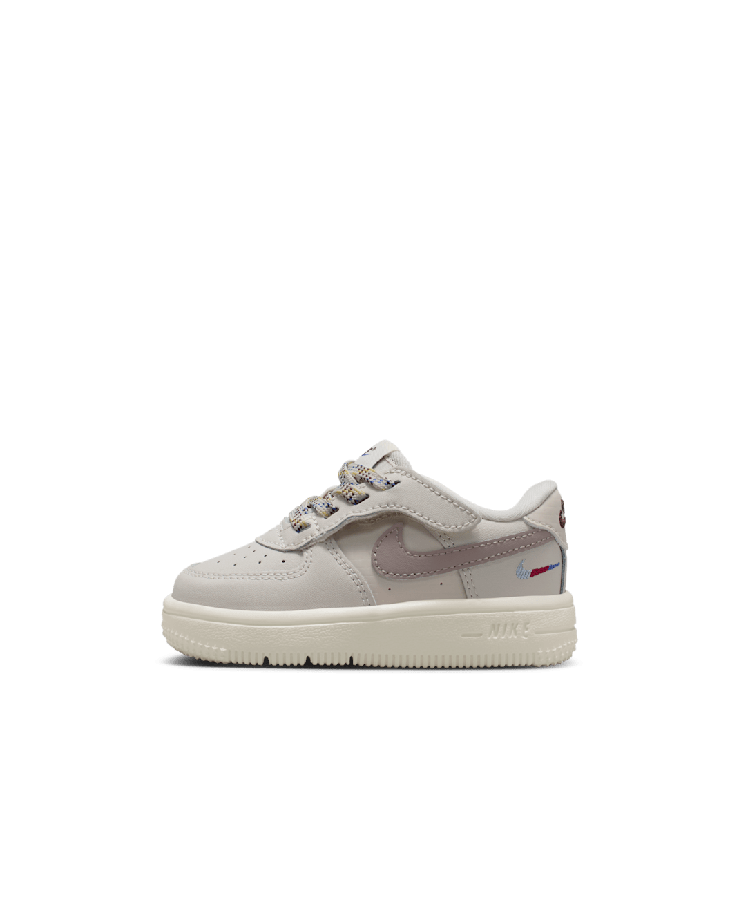 Nike Force 1 Low LV8 EasyOn Baby/Toddler Shoes - Light Orewood Brown/Burgundy Crush/Comet Blue/Malt