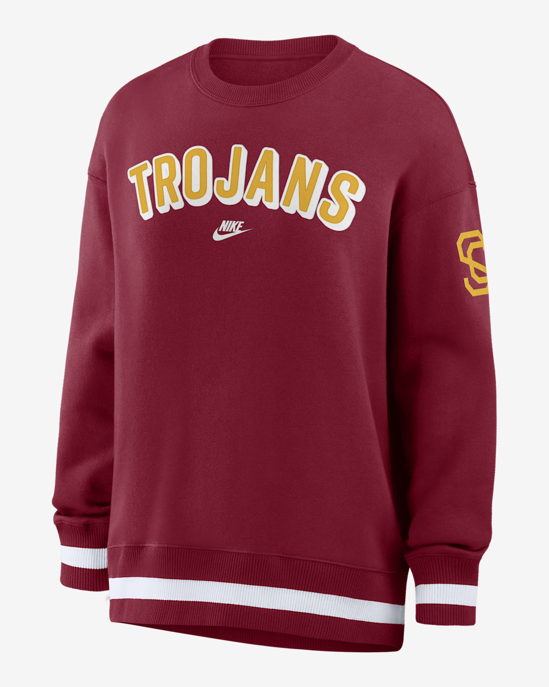 USC Legacy Phoenix Women's Nike College Oversized Pullover Crew - Team Crimson