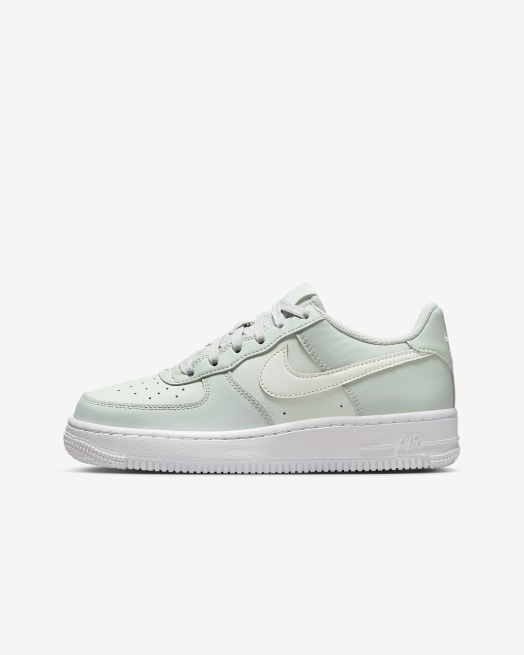 Nike Air Force 1 Big Kids' Shoes - Light Silver/Spruce Aura/White/Sail