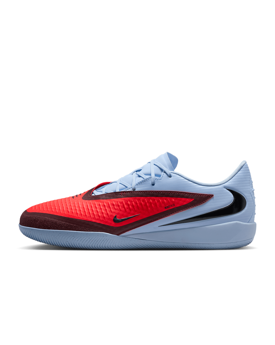 Fotbollssko för inomhusplan/futsal/street Nike Phantom 6 Low Academy - Royal Tint/Bright Crimson
