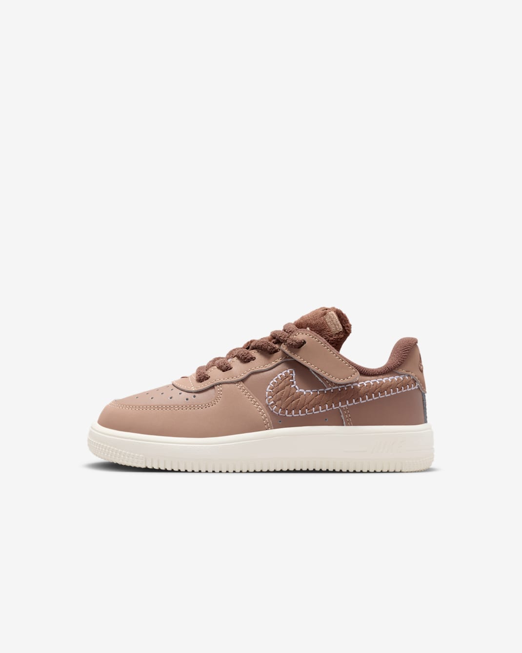 Nike Force 1 Low EasyOn Younger Kids' Shoes - Desert Dust/Fauna Brown/Sail/Desert Dust