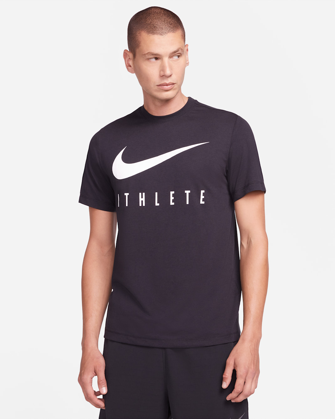 Nike Dri-FIT Erkek Antrenman Tişörtü - Siyah