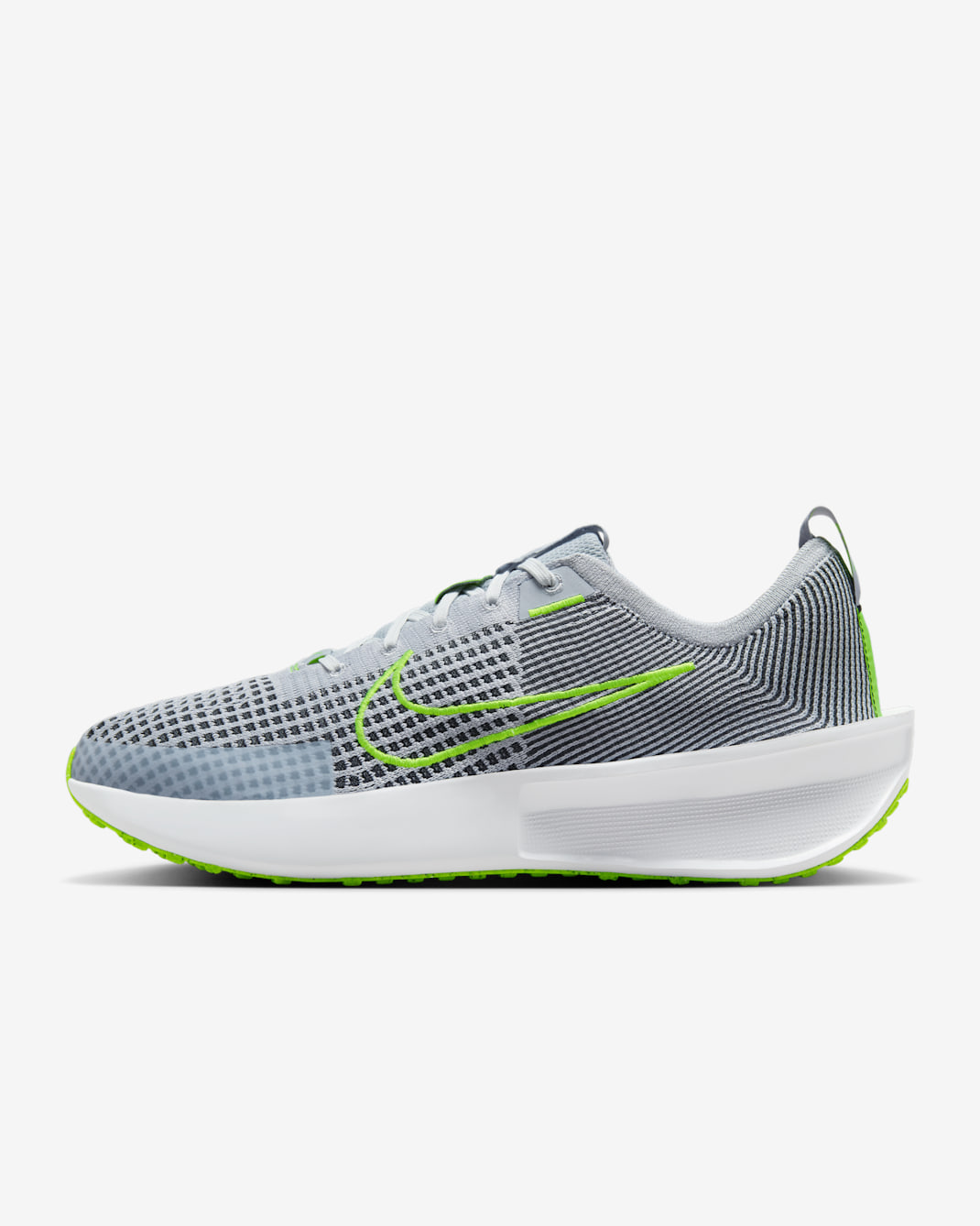 Tenis de correr en pavimento para hombre Nike Interact Run - Gris lobo/Blanco/Negro/Volt