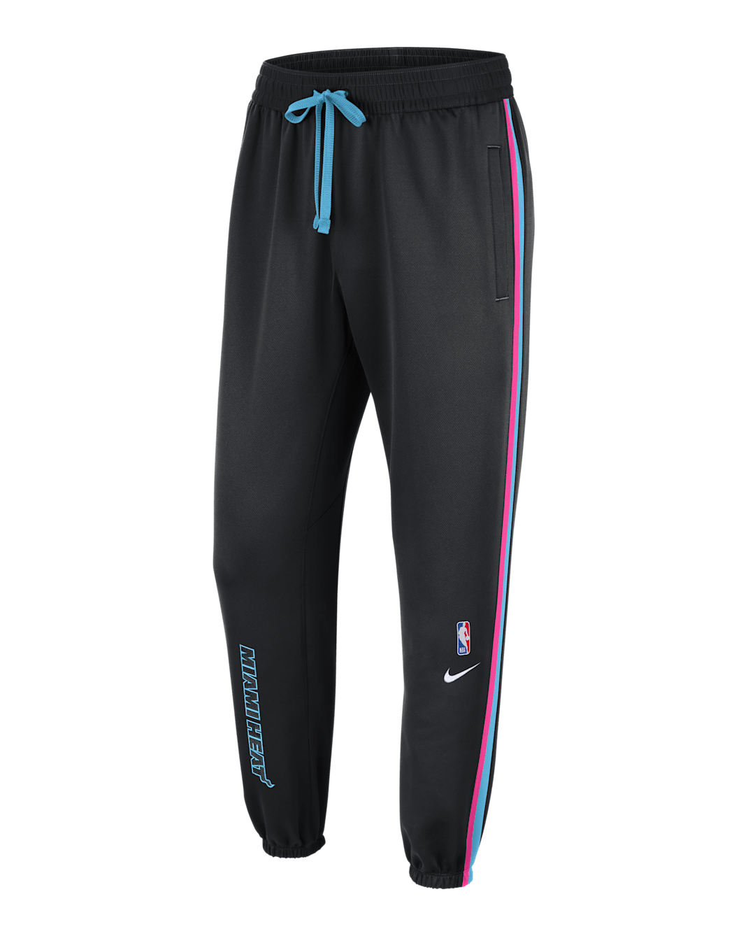 Miami Heat Showtime City Edition Men's Nike Therma Flex NBA Trousers - Black/Laser Fuchsia/Blue Gale/White