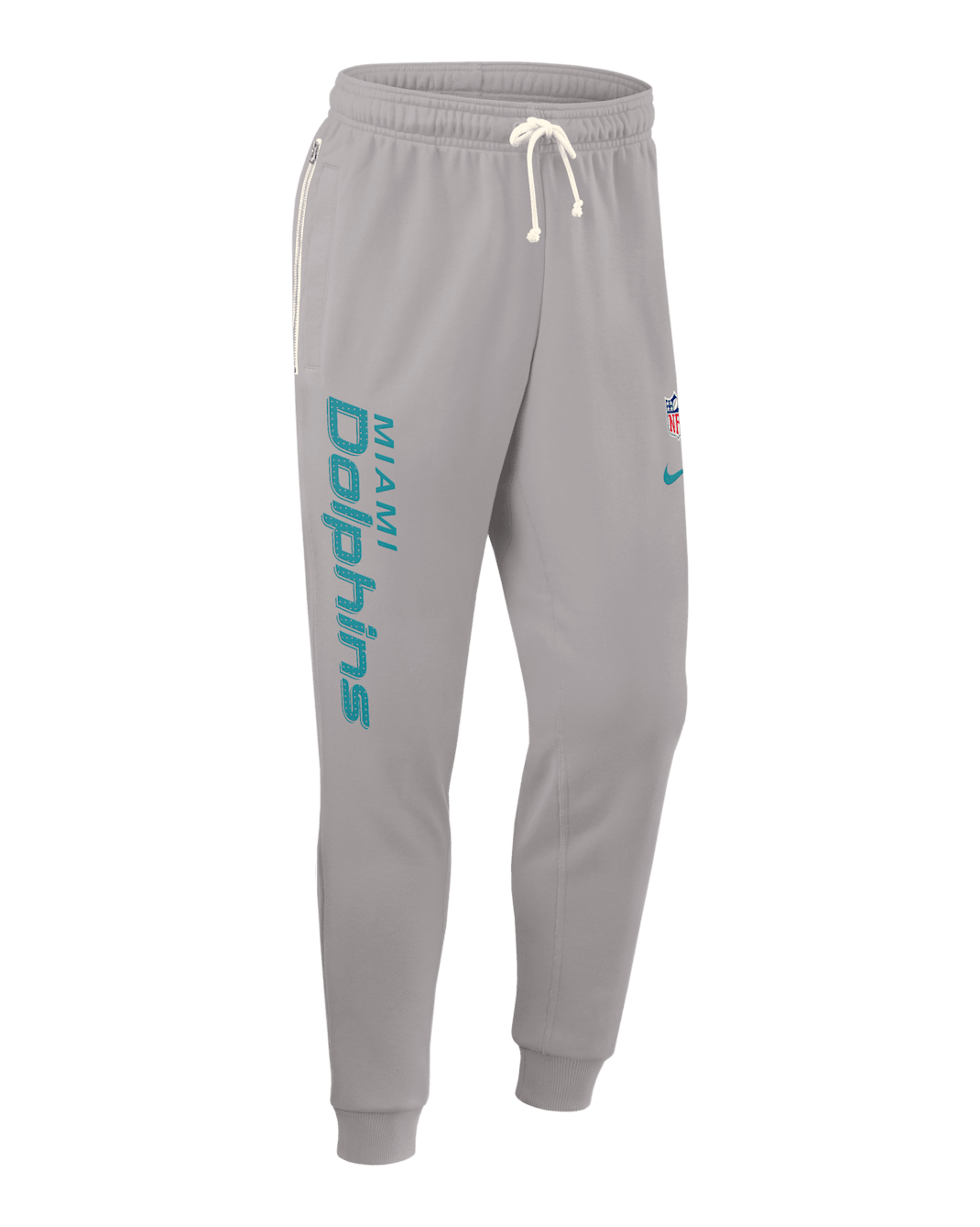 Pants Nike Dri-FIT de la NFL de pierna entallada para hombre Miami Dolphins Ground Game Sideline - Gris
