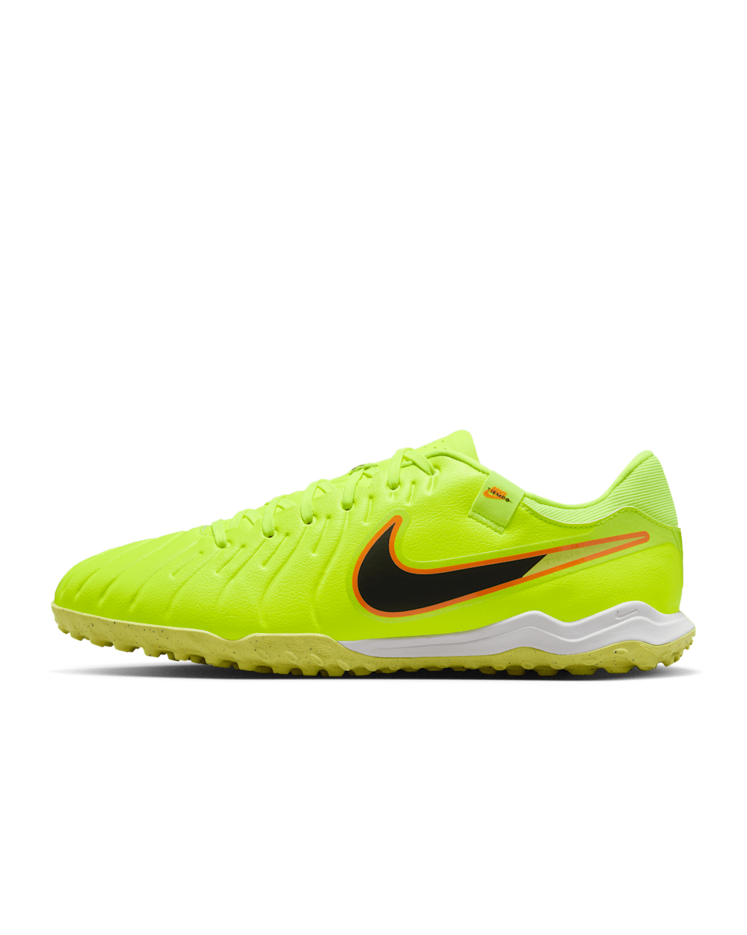 Tacos de fútbol de corte low para pasto sintético (turf) Nike Tiempo Legend 10 Academy - Volt/Negro
