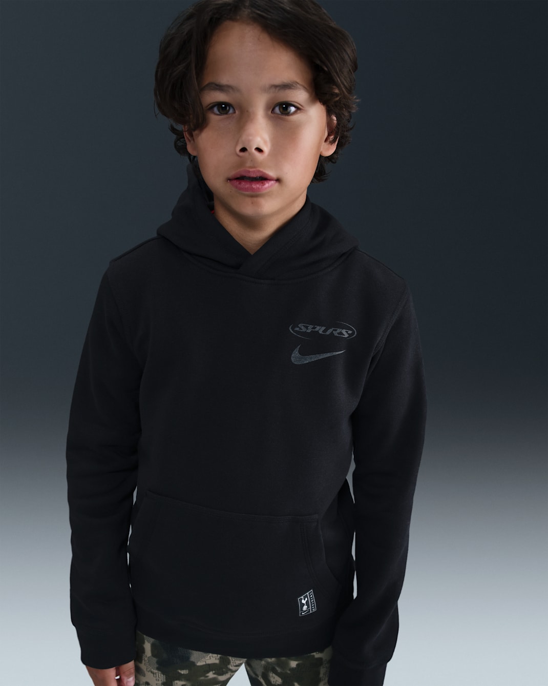 Hoodie pullover de futebol Nike Club Tottenham Hotspur Júnior (Rapaz) - Preto