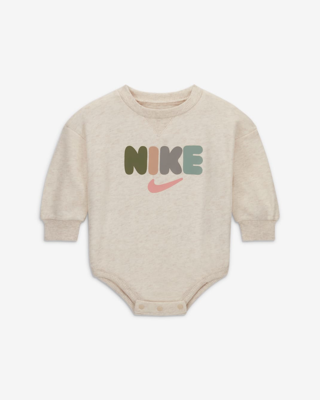 Nike Sportswear Primary Play Crew Romper rompertje voor baby's - Ivory Heather